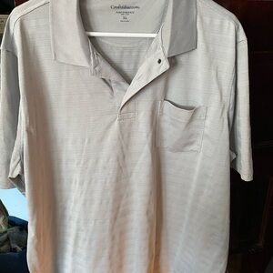 croft & barrow Men’s Light Beige Performance Polo with Pocket XL